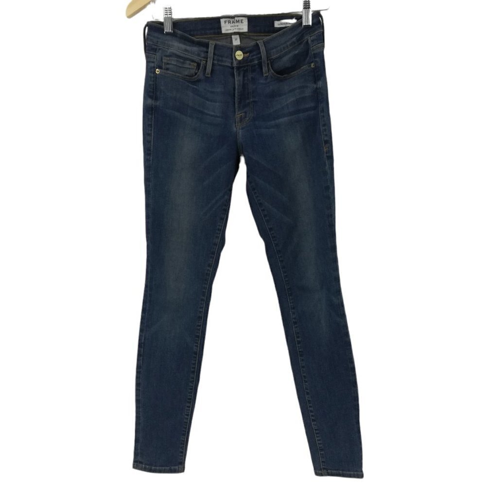 Frame Denim Le Skinny de Jeanne Jeans Size 27 Kenwood Wash Stretch Pockets